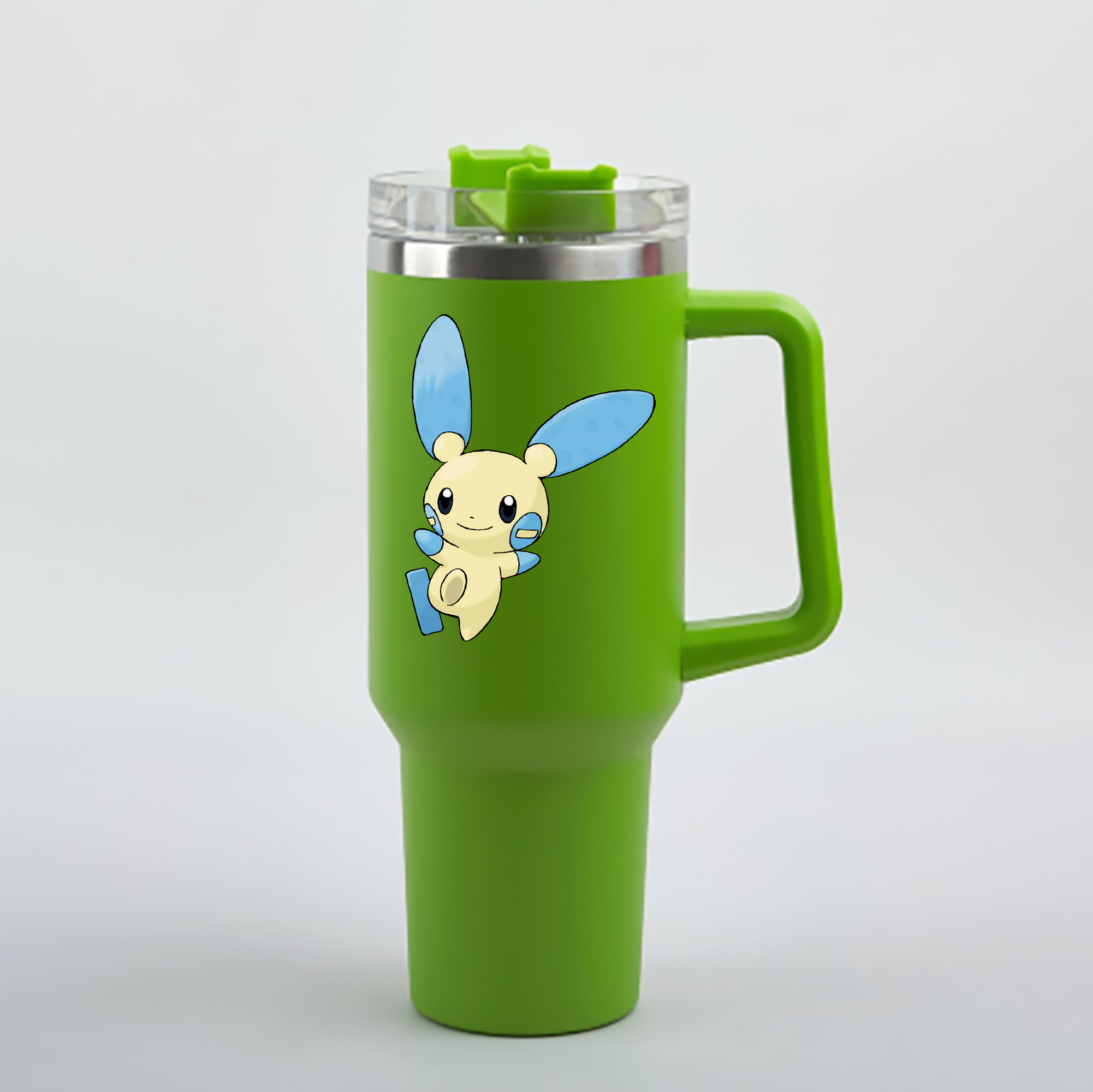 （画像用） ポケットモンスター Pokémon 1200mL車用タンブラー - クリスタルステッカー（プラスチックストロー付き）